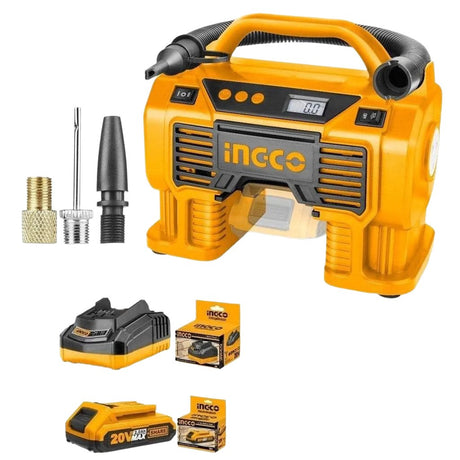 Ingco Lithium-Ion Cordless Auto Air Compressor 20V 2.0Ah- CACLI2002 Auto Supply Master