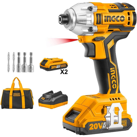 Ingco Lithium-Ion Cordless Impact Driver 20V 2.0Ah - CIRLI2002 Auto Supply Master