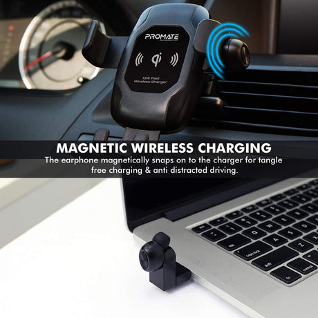 Promate 10W Qi Wireless Car Charger Phone Mount with Auto Clamp - AuraMount-BT Auto Supply Master