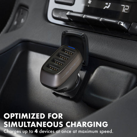 Promate 48W Fast Charging 4-Port Rapid USB Car Charger - Scud-48 Auto Supply Master