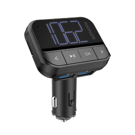 Promate In-Car FM Transmitter with Dual USB Ports - EzFM-2 Auto Supply Master