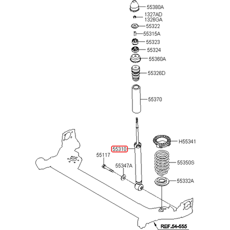 Rear Shock Absorber Assy - 5531007001 Auto Supply Master