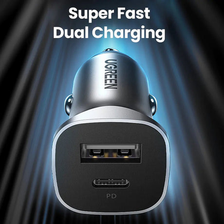 UGreen A+C Dual-Port Car Charger PD30W+SCP22.5W – 40858 Auto Supply Master