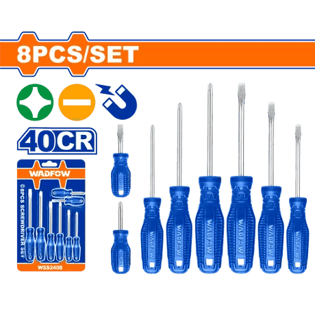 Wadfow 8 Pieces Screwdriver Set - WSS2408 Auto Supply Master