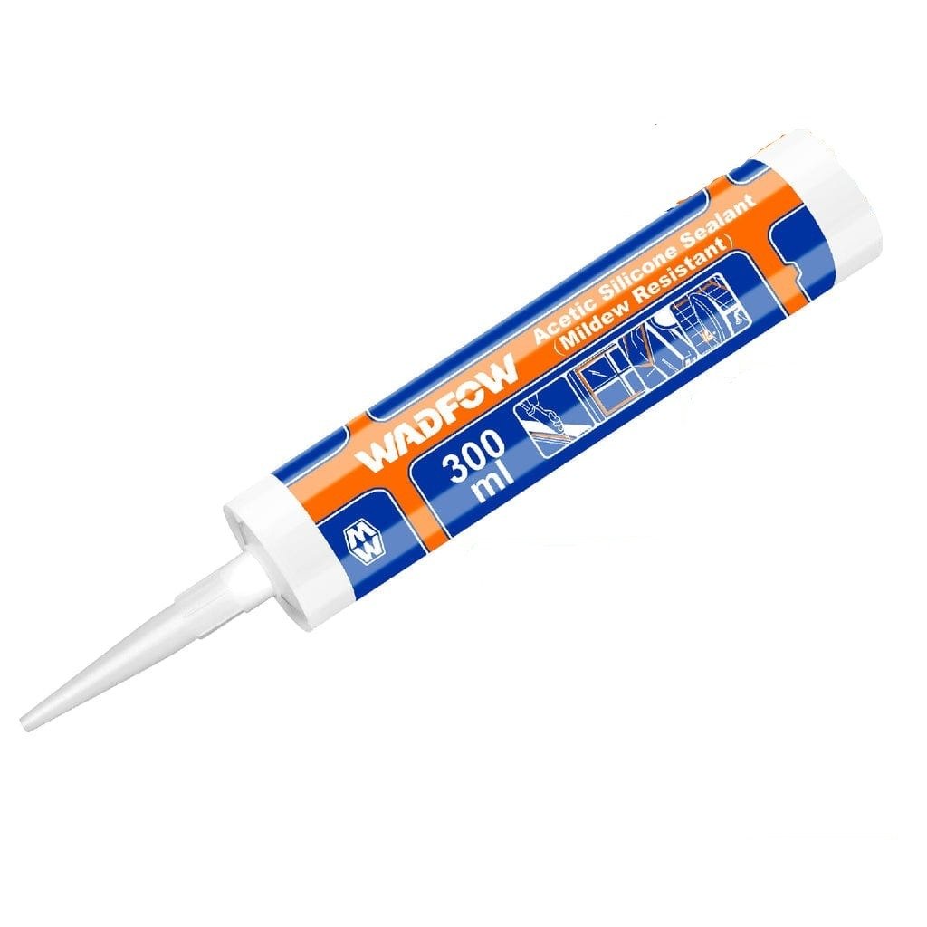 Wadfow Acetic Silicone Sealant 300ml - White, Black & Transparent Auto Supply Master