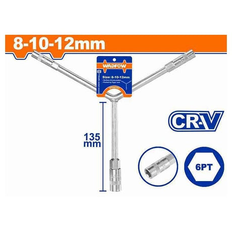 Wadfow Y-Type Socket Wrench 8-10-12mm - WTH2101 Auto Supply Master