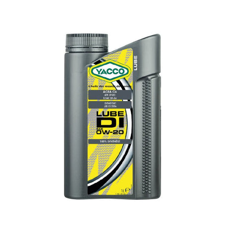 Yacco 100% Synthetic Engine Oil 1L/5L - LUBE DI SAE 0W20 Auto Supply Master